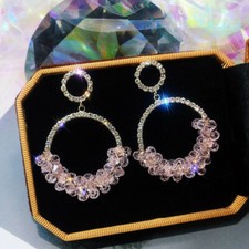 Fashion Shinning Cubic Zirconia Stud Earrings 925 silver post made