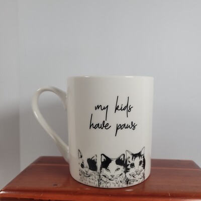 Winifred & Lily Cat Coffee Cup My Kids Have Paws Cup/Mug Cat Lovers Teacup