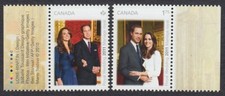 CANADA 2011 #2464-65 MNH Inscr. Left = ROYAL WEDDING, PRINCE WILLIAM and KATE