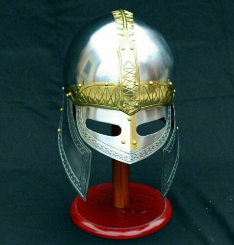 Medieval Armor Viking European Knight Crusader Larp Replica Warrior Helmet - Afbeelding 1 van 4