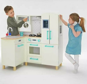 chad valley wooden kitchen with breakfast bar