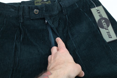 NOS Vtg 90s Streetwear Mens 32x34 Baggy Fit Straight Leg Corduroy Pants Green - Picture 6 of 11