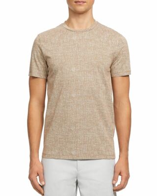Theory Men's Arrid/Beige Thordon Jersey Basic Crew-Neck Short Sleeve T-Shirt
