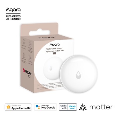 Aqara Wasserlecksensor T1 - Aqara Hub erforderlich - Zigbee Matter Leckschutz