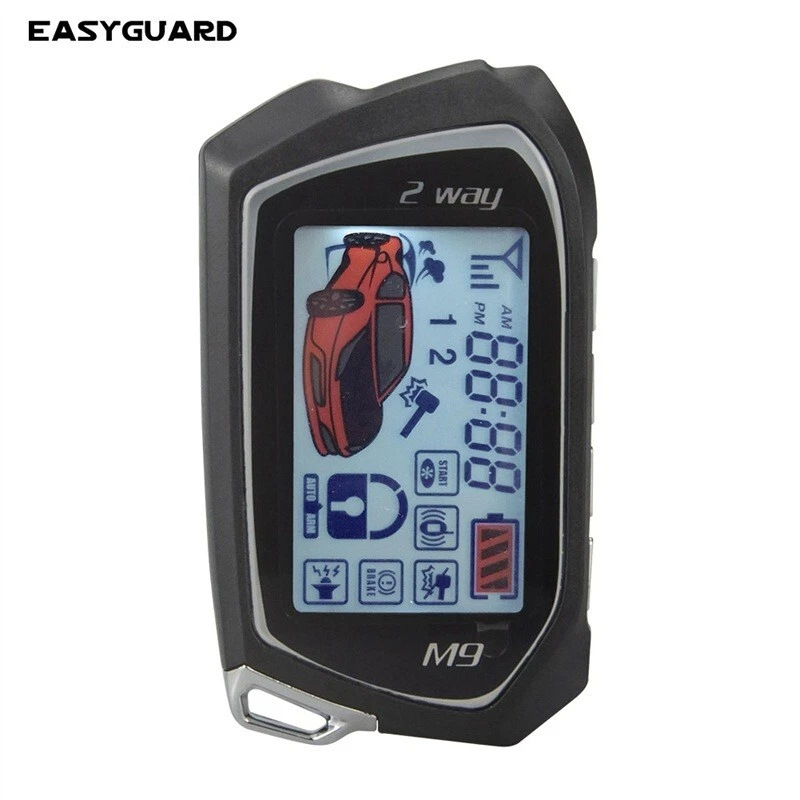 EASYGUARD 2 Way Car Alarm System LCD Display Remote Start Keyless Go With Siren - Image 2 of 4