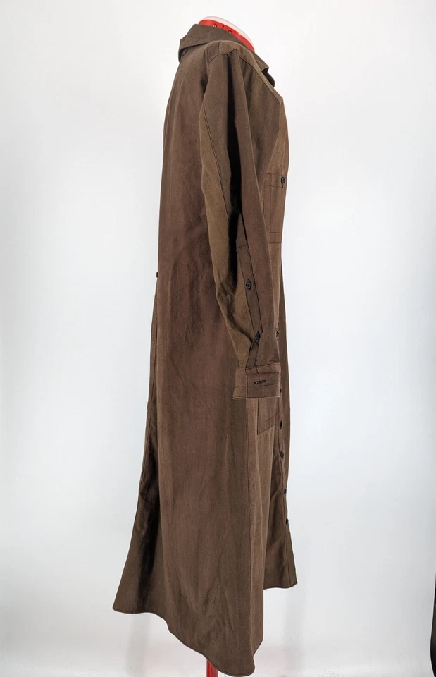 Barbro Sörman 复古 50 年代 60 年代瑞典棕色斜纹工作艺术家浅夹克棕色 — 第 3/4 张图片