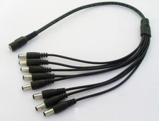 1-to-8 DC Power Sharing Y split cable for CCTV Camera