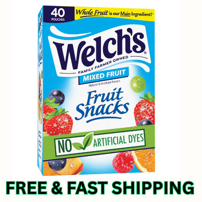 Welch's, Made With Real Fruit Fruit Snacks, Mixed Fruit, 0.8 oz, 40 Count,