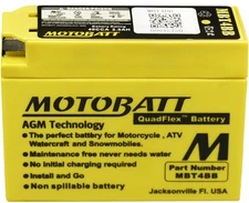 MotoBatt MBT4BB AGM Battery Sealed Factory Activated