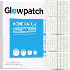 Acne Pimple Patch 840 Counts 4 Sizes , Zit Stickers for Face, Hydrocolloid Sp...