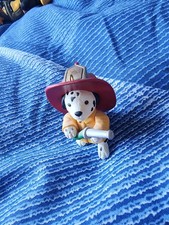 Mianture Dalmation Fire Fighter Figure Wear A Hat With A Hose