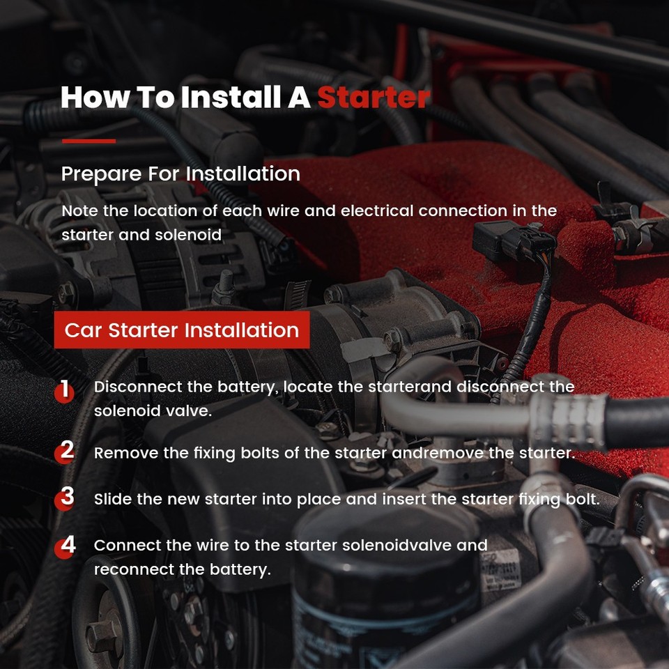 Starters For Chevrolet Express 3500 New Starter Motor Fits Chevy Express Van 1500-3500 With 5.0L 5.7L 8.1L V8 (2002) Starters For Chevrolet Express 1500 - Foto 6