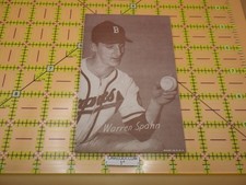 Warren Spahn Boston Braves Vintage Exhibit Card Hall of Fame Pitcher MLB