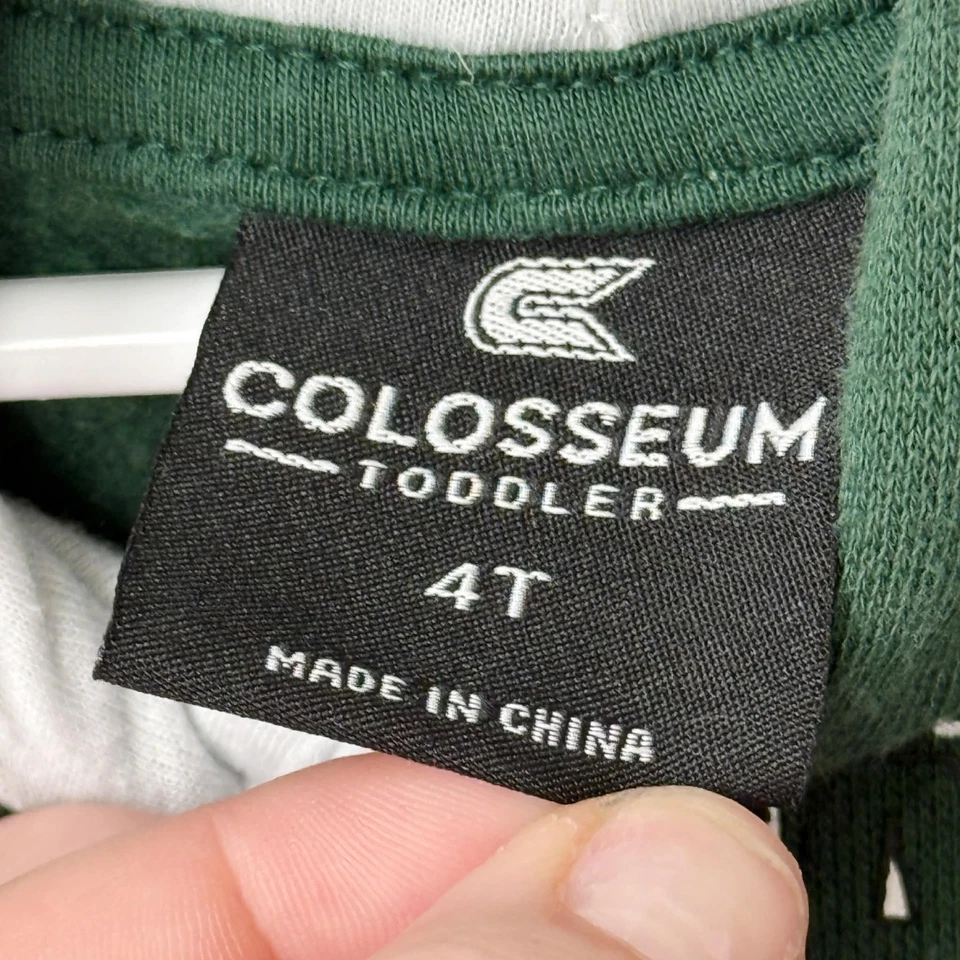 Колизей штата Мичиган спартанцы ребенка ясельного возраста 4T зеленый толстовка с капюшоном толстовка MSU - Изображение 3 из 4