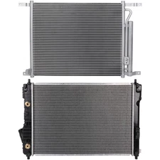Aluminum Radiator & AC Condenser Cooling Kit For Chevrolet Aveo Aveo5 2009-2011