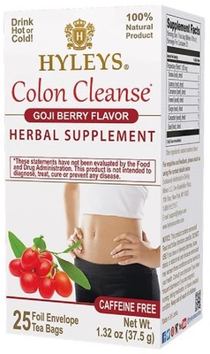 Hyleys Colon Cleanse Tea Goji Berry Flavor 6 Pack  150 Tea Bags Total