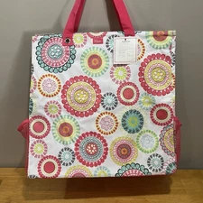 Thirty-One Room for Two 2 Utility Tote Citrus Medallion 21.5x22x10 Large