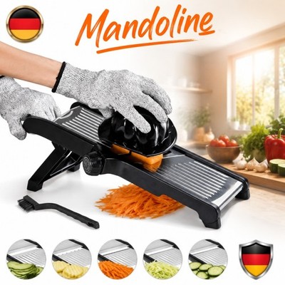 Profi Edelstahl Küchenreibe Mandoline Gemüseschneider Gemüsehobel Gemüse Reibe