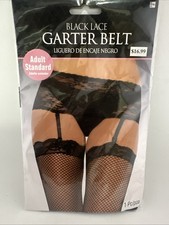 Black Lace Garter Belt Women  s Adult Standard Size Up To Size 8