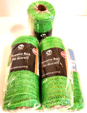 6 Rolls Deco Mesh Ribbon 6  x 5 yds Bright Green Wreath Crafts Creations