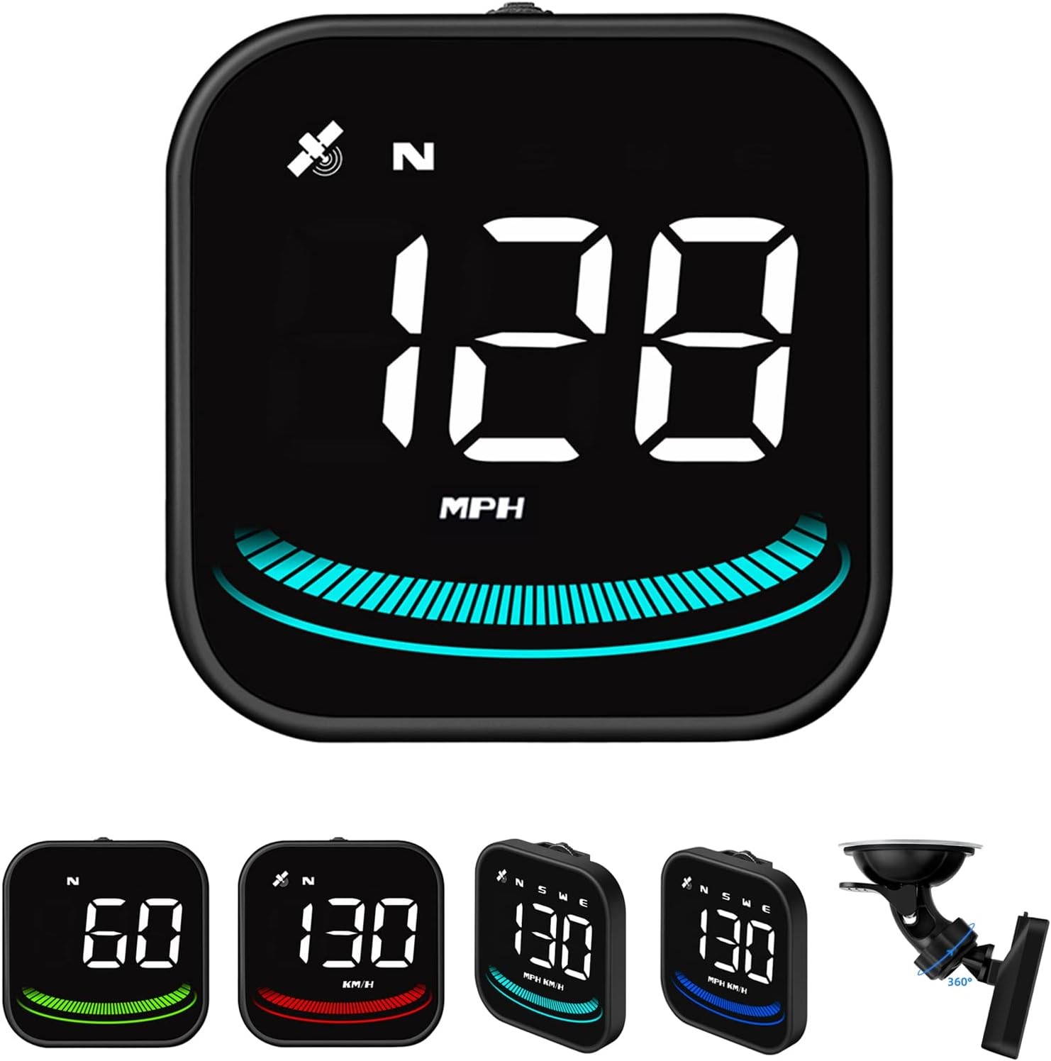 Car HUD Head Up Display, Universal KMH & MPH Digital GPS Smart Speedometer with