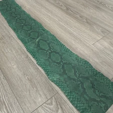 Green Big Genuine Python Snakeskin Leather jumbo real hide snake skin rattle 302