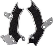 Acerbis X-Grip Frame Guards Silver/Black for Kawasaki KX450 4-Stroke 2024