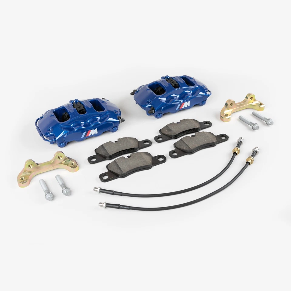 Actualización de pinzas y pastillas de freno trasero para BMW X5 F15 X6 F16 a Brembo azul 4 pot Foto 2 de 4