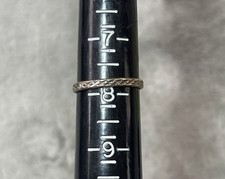 WHEELER MFG CO. 925 Sterling Silver Vintage Textured Band Ring Size 7.75