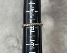 WHEELER MFG CO. 925 Sterling Silver Vintage Textured Band Ring Size 7.75