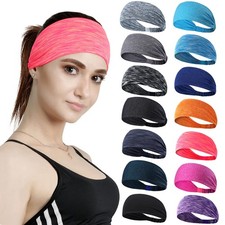 14 Pcs Workout Headbands for Women Non Slip Sport Sweatbands Elastic Yoga Hai...