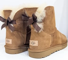 ❤️ UGG Women's Mini Bailey Bow II Comfort Boots Chestnut - -Christmas gift ❤️