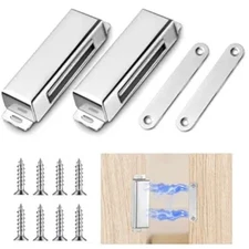 2 Pcs Magnetic Door Catch 150lb Heavy Duty Size: 2.95 inch