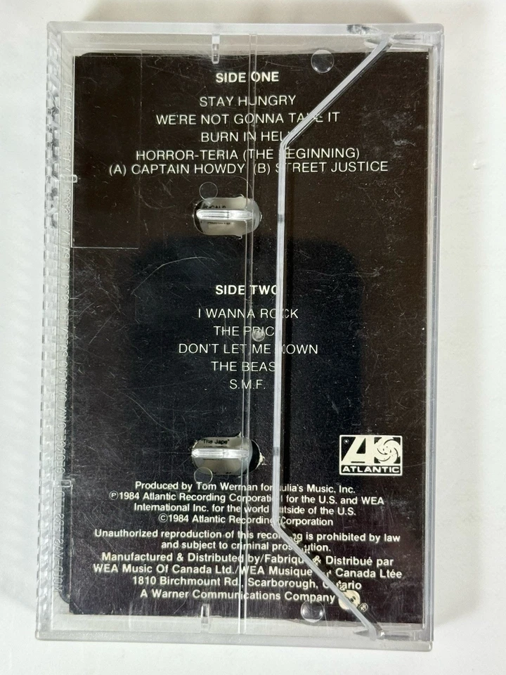 Twisted Sister - Stay Hungry (Cassette Tape, 1984 Atlantic) Canada Release - Image 2 of 4