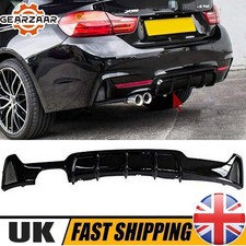Rear Bumper Lip Diffuser For BMW 4 Series F32 F33 F36 M Sport 13-21 Gloss Black