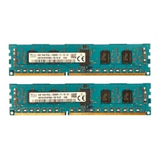 8GB Pair | 2x 4GB Server RAM PC3L-12800R Registered ECC Hynix HMT451R7AFR8A-PB