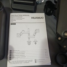 HUANUO Dual Monitor Arm Desk Mount   Model HNDS8, Adjustable Gas Spring