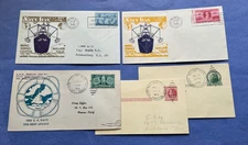 LOT x5 OAKLAND CA 1948 NAVY DAY +NAVAL +SIGNED POSTMASTER + STAMP DEALER AD L@@K