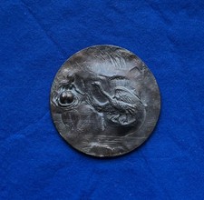 Medaille 1993, Wei&szlig;metall, einseitig, Leda, Schwan Peter-G&ouml;tz G&uuml;ttler 72 mm vz