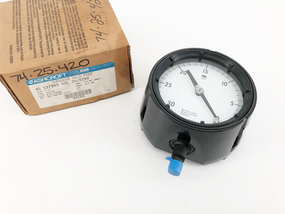 #ad #ad New Ashcroft 45 1279AS 02L 30 0IMV Pressure Gauge 4 1 2quot; 30 0IMV 1 4quot; NPT Lower $49.95