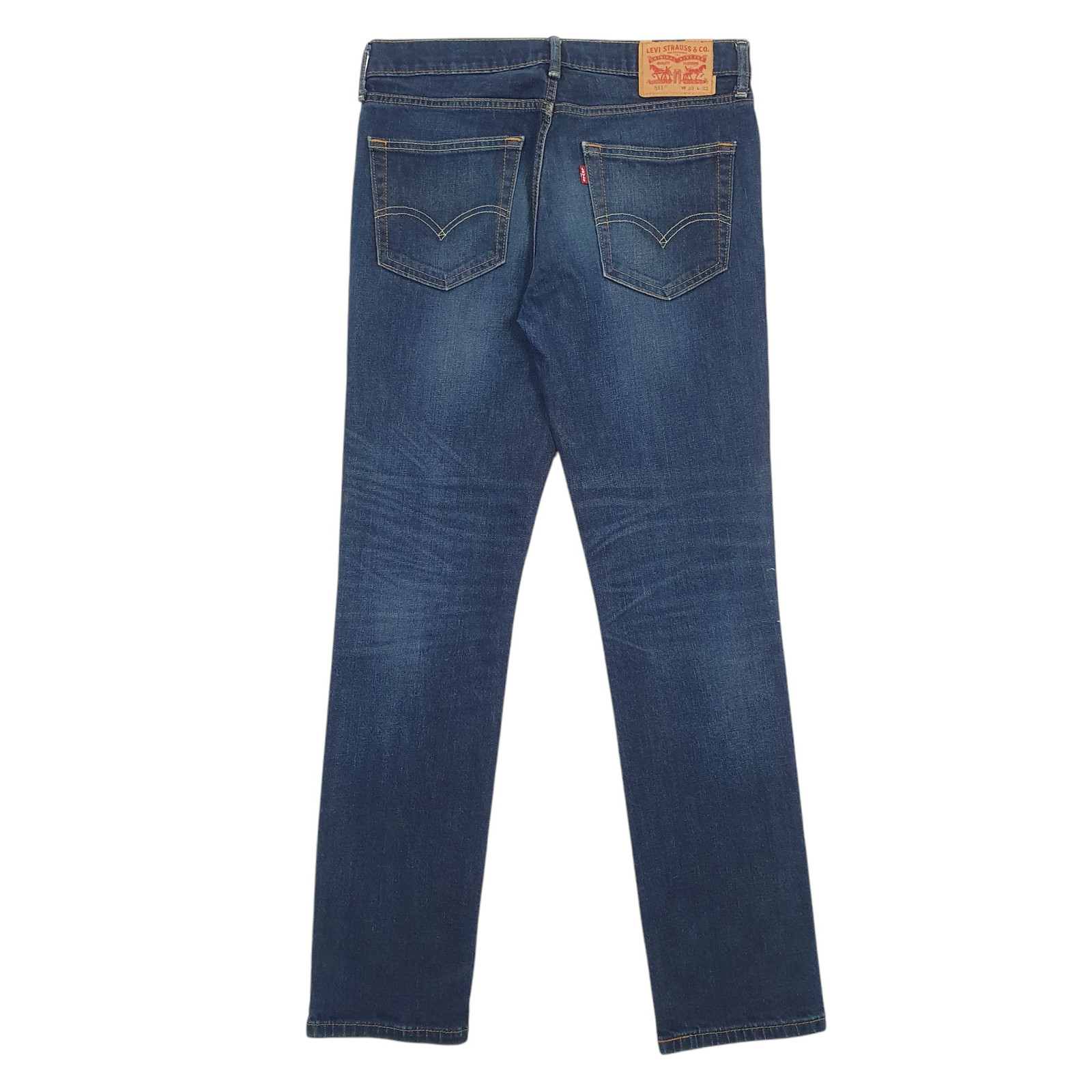 LEVIS 511 Jeans Slim Fit Blue Denim Trousers Mens W32 L32 image 3