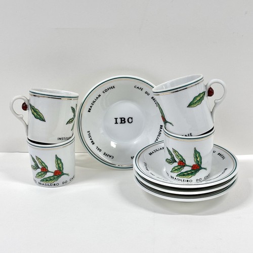 Schmidt Brasil Instituto Brasileiro do Café Kaffeetasse & Untertasse Set | Vintage