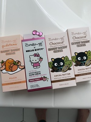 New Lot of 4 The Crème Shop x Hello Kitty Handy Dandy Cocoa Butter Hand Cream