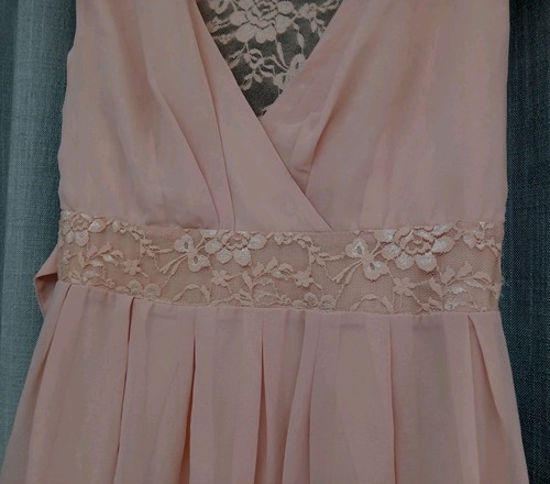 Pussy Cat Fit Flare Skater Dress Size 8 Pretty Lace Accent Wedding Party Summer - Picture 2 of 6