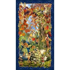 Michael Miller - Flower Fairies Of The Autumn - Fairy Forest Panel 24In - Forest
