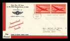 DR JIM STAMPS US COVER AIR MAIL 5C FIRST DAY ISSUE SCOTT C32 PAIR