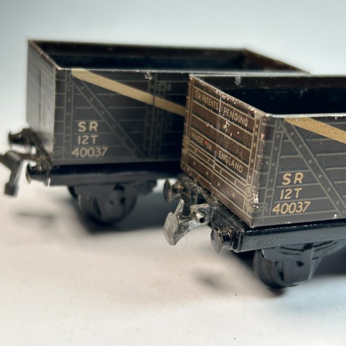 Par de vagones abiertos Trix TTR OO Gauge SR Southern Railway 40037 de metal de colección | Condition: Used
