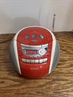 Vintage Sony Psyc CFD-E95 CD/Radio/Cassette Boombox Red Repair or For Parts.