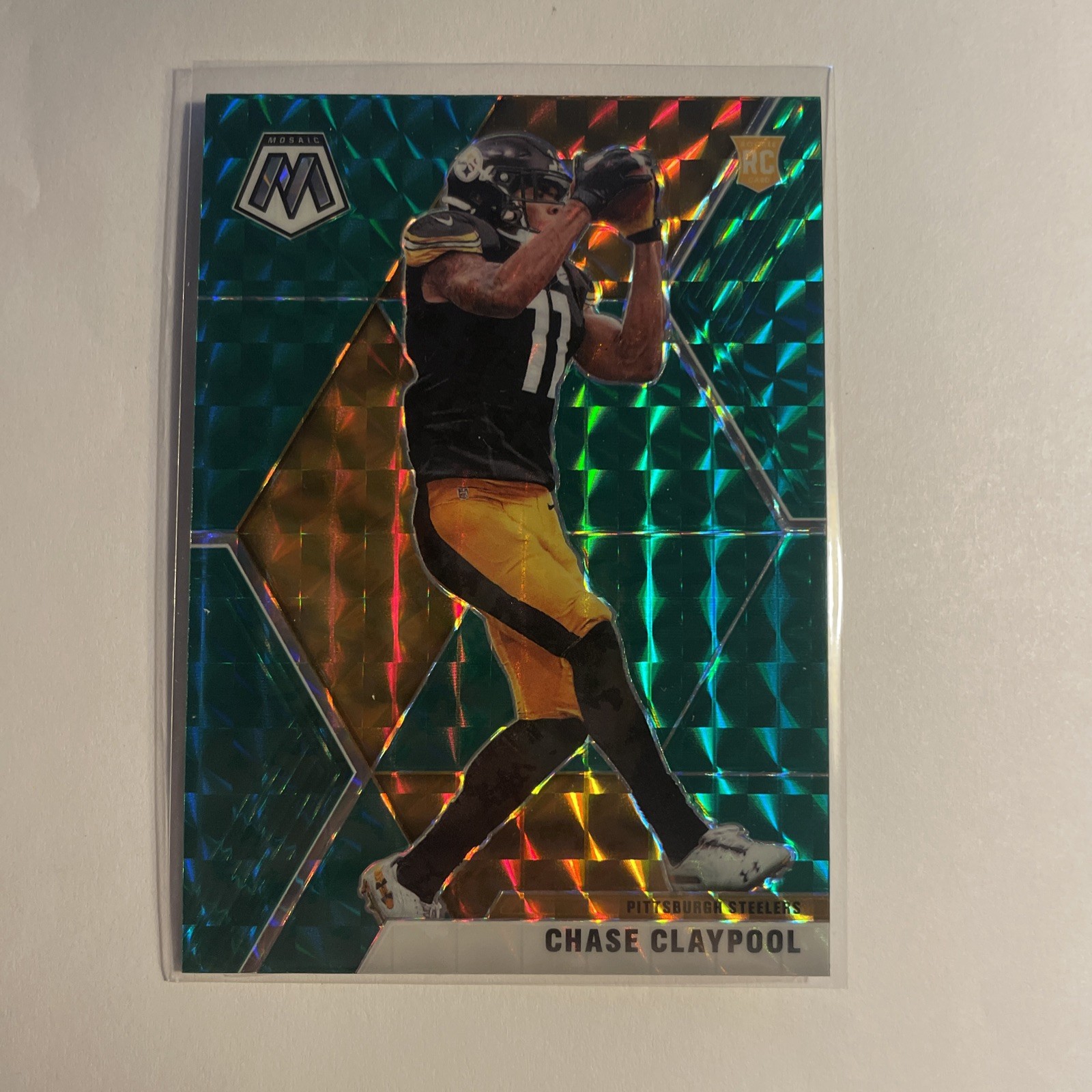 2020 Mosaic Football  Chase Claypool Rookie Green # 220 Pittsburgh Steelers