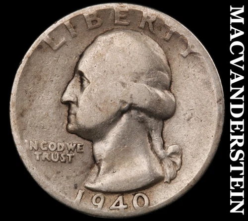 1940-S Washington Quarter- Silver- Scarce Better Date No Reserve #J3740